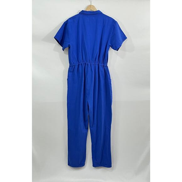 NOBLE Sz L Large French Blue Short Sleeve Jumpsuit Utility Suit NWT - Picture 7 of 10